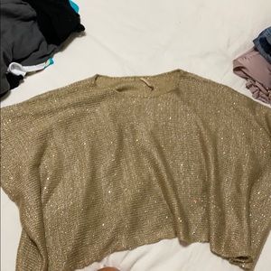 Gold glitter poncho